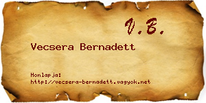 Vecsera Bernadett névjegykártya